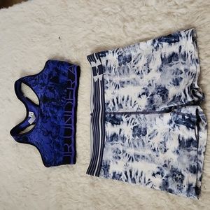 Under Armory Compression Shorts & Sports Bra